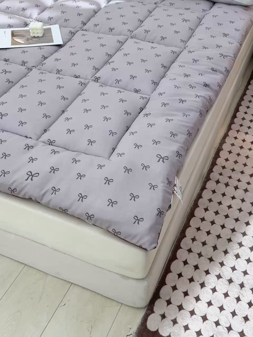 91家纺网 家纺一手货源 找家纺 富威堡家纺 2025新款新疆棉花床垫子被褥床褥软垫家用榻榻米垫学生宿舍单人床护垫垫褥 蝴蝶结