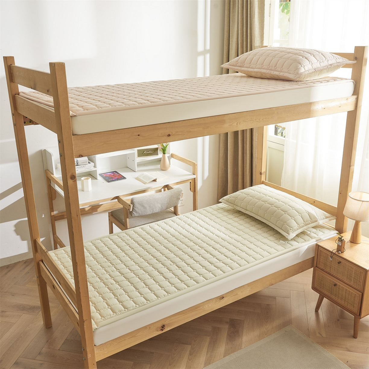 恒爱家纺 2025新款学生季糯糯棉纯色床护垫 浅绿