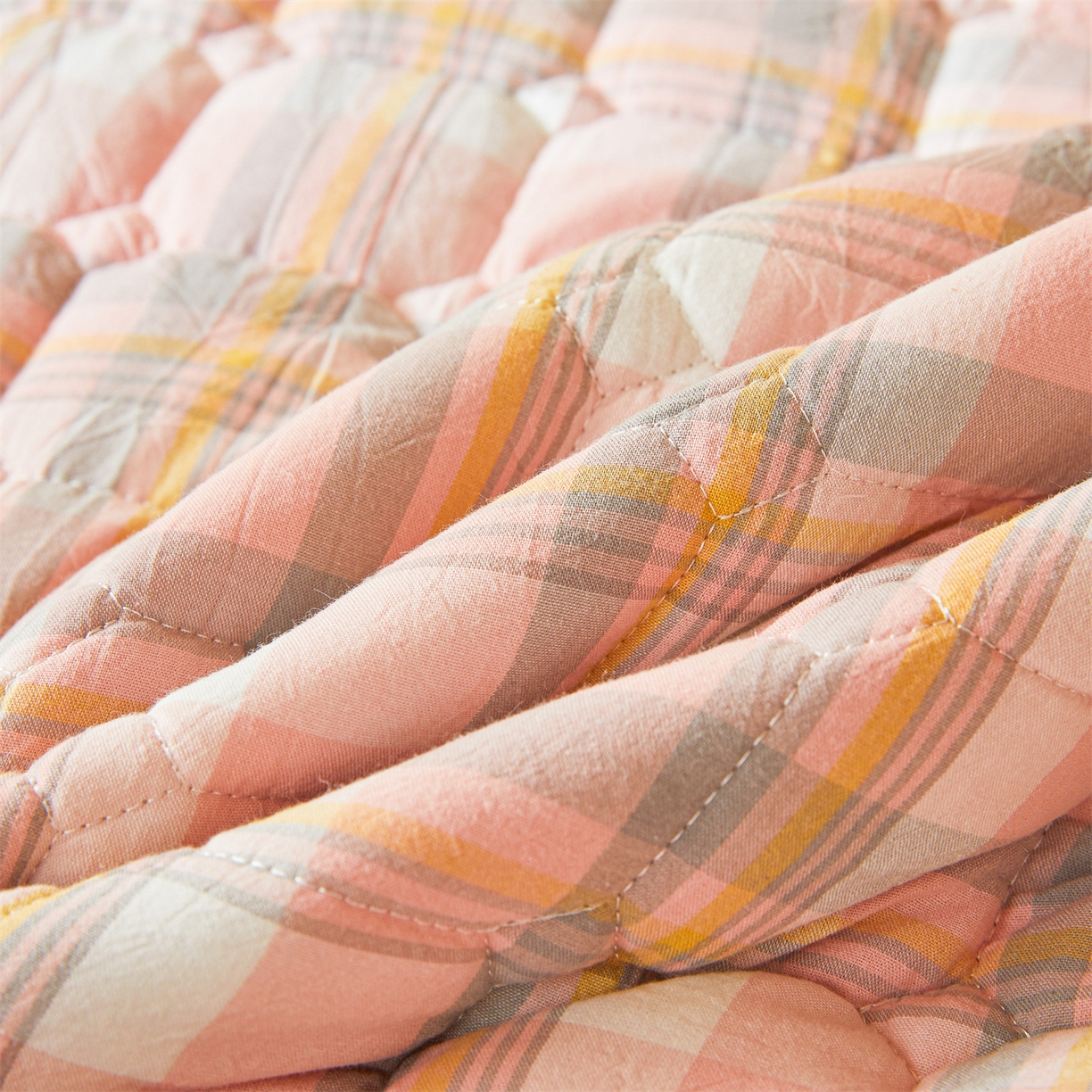 91家纺网 家纺一手货源 找家纺 恒爱家纺 2025新款全棉印花格子床垫 莫尼-玉