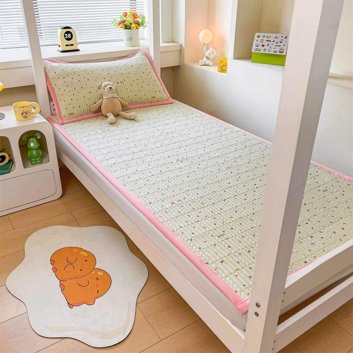 91家纺网 家纺一手货源 找家纺 （总）恒爱家纺 2025新款学生季全棉宝宝绒双面款床护垫