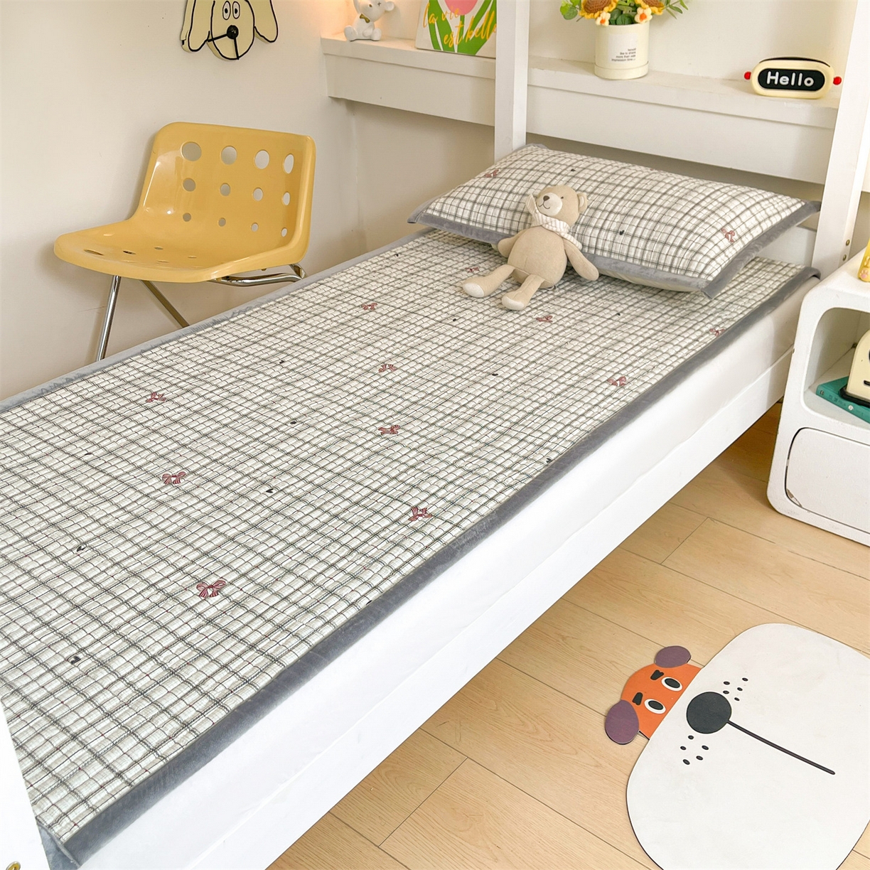 91家纺网 家纺一手货源 找家纺 （总）恒爱家纺 2025新款学生季全棉宝宝绒双面款床护垫