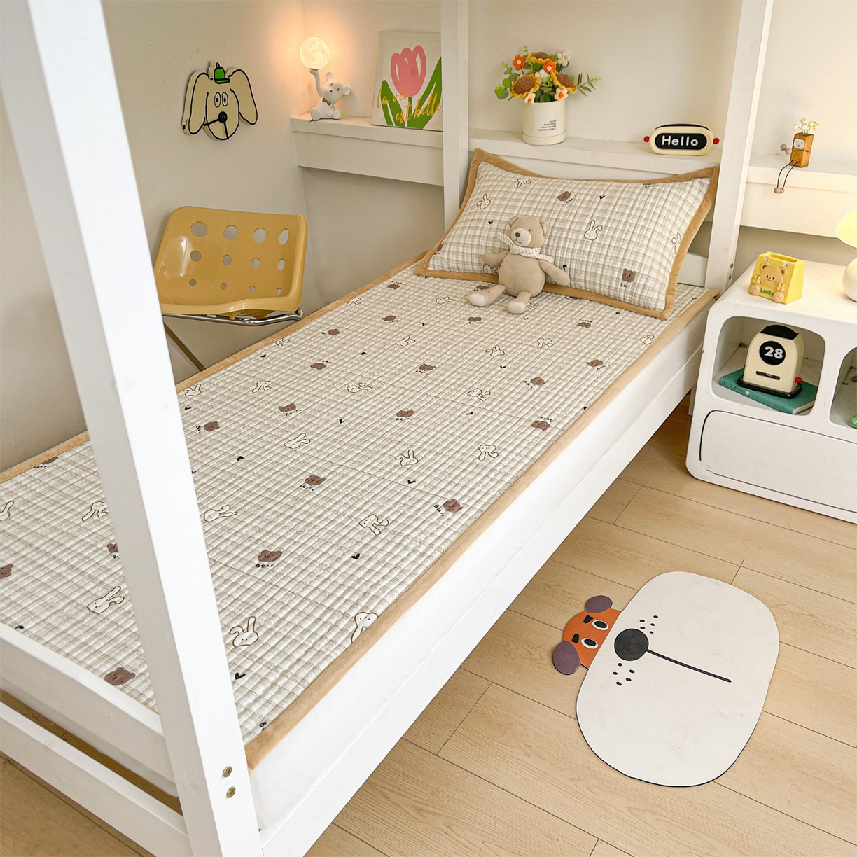 恒爱家纺 2025新款学生季全棉宝宝绒双面款床护垫 安睡宝