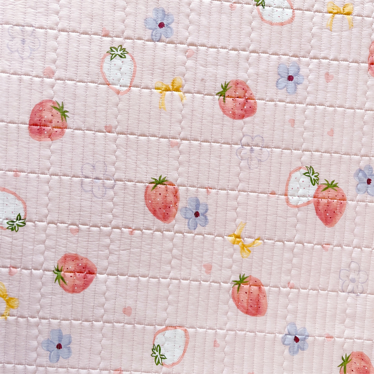 91家纺网 家纺一手货源 找家纺 恒爱家纺 2025新款学生季全棉宝宝绒双面款床护垫 粉公主