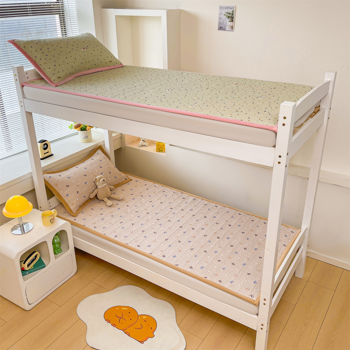 91家纺网 家纺一手货源 找家纺 恒爱家纺 2025新款学生季全棉宝宝绒双面款床护垫 梦幻熊