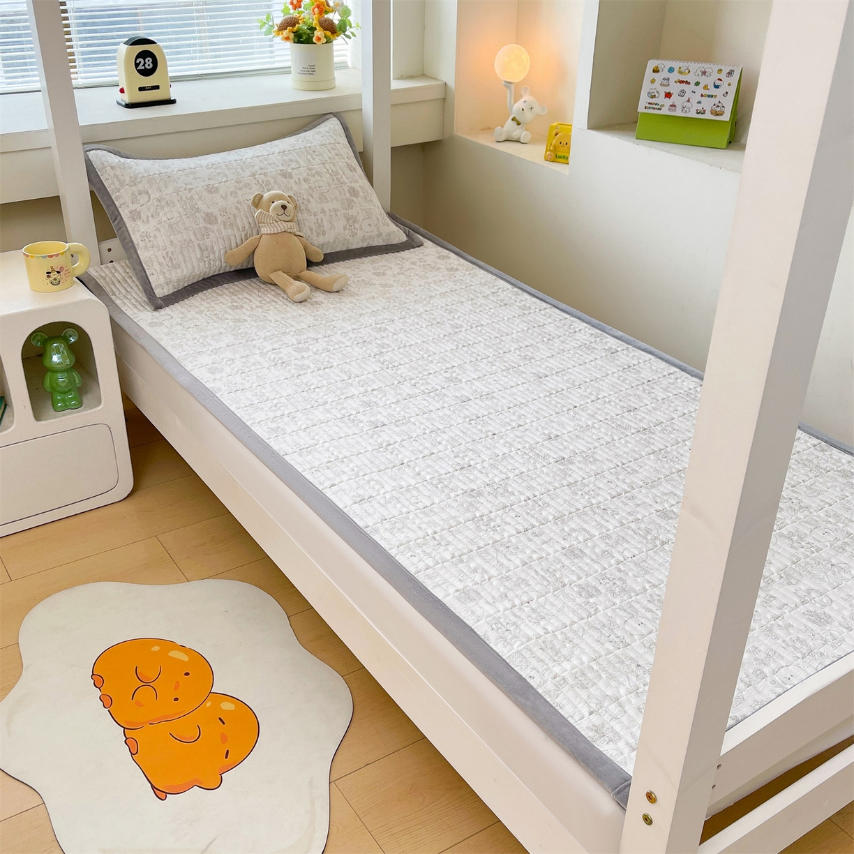 恒爱家纺 2025新款学生季全棉宝宝绒双面款床护垫 诗意花语