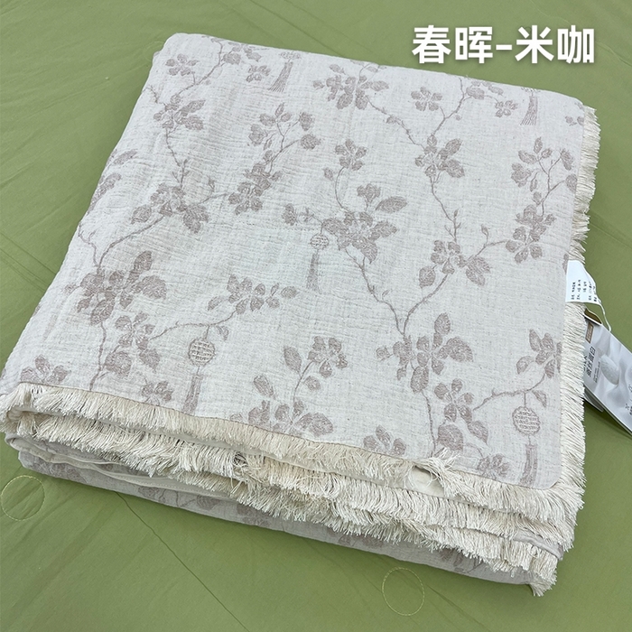 91家纺网 家纺一手货源 找家纺 （总）鲁爱家纺供货2025新款棉麻流苏款夏被（汇总）