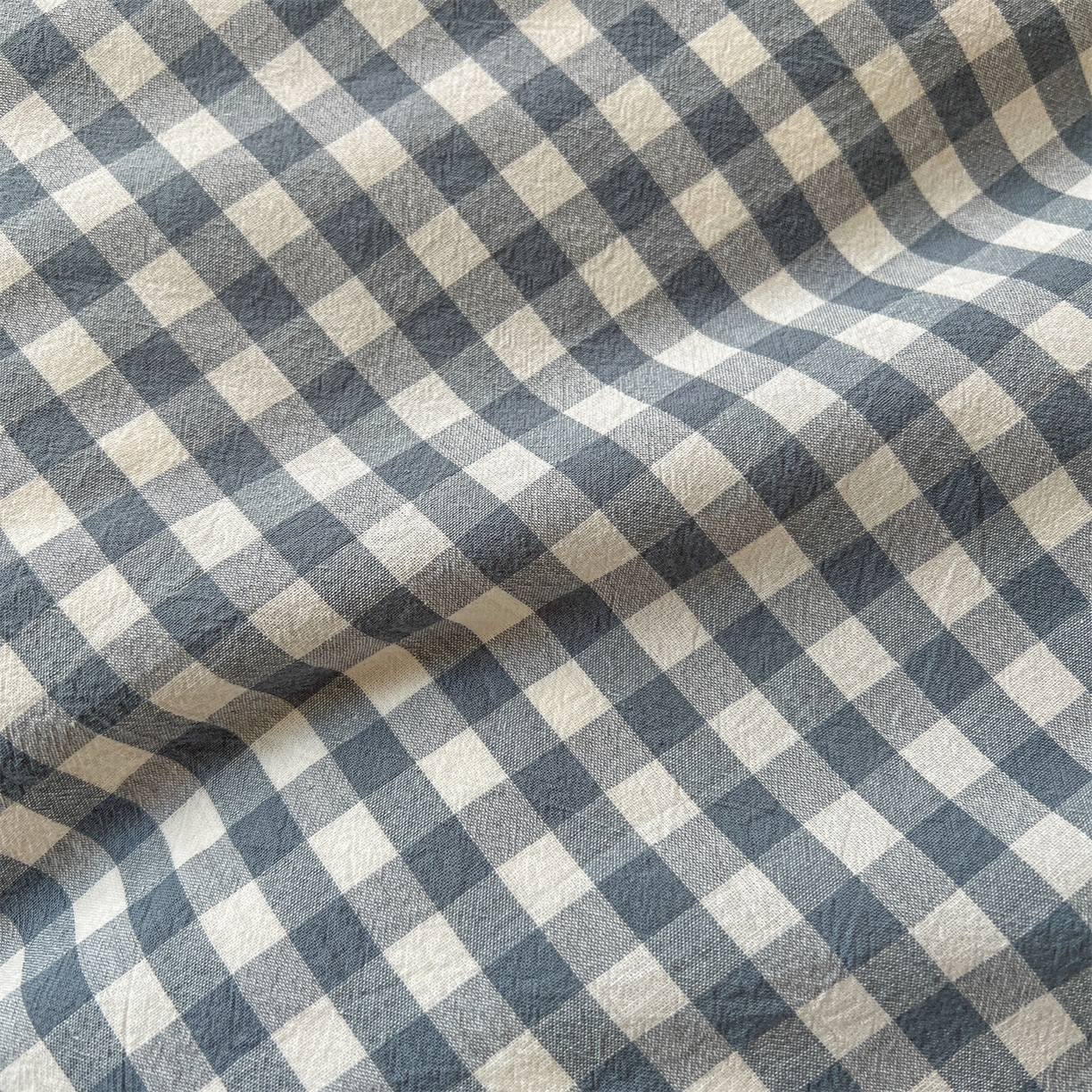 91家纺网 家纺一手货源 找家纺 恒爱家纺 2025新款学生季全棉印花格子三件套 蓝小格