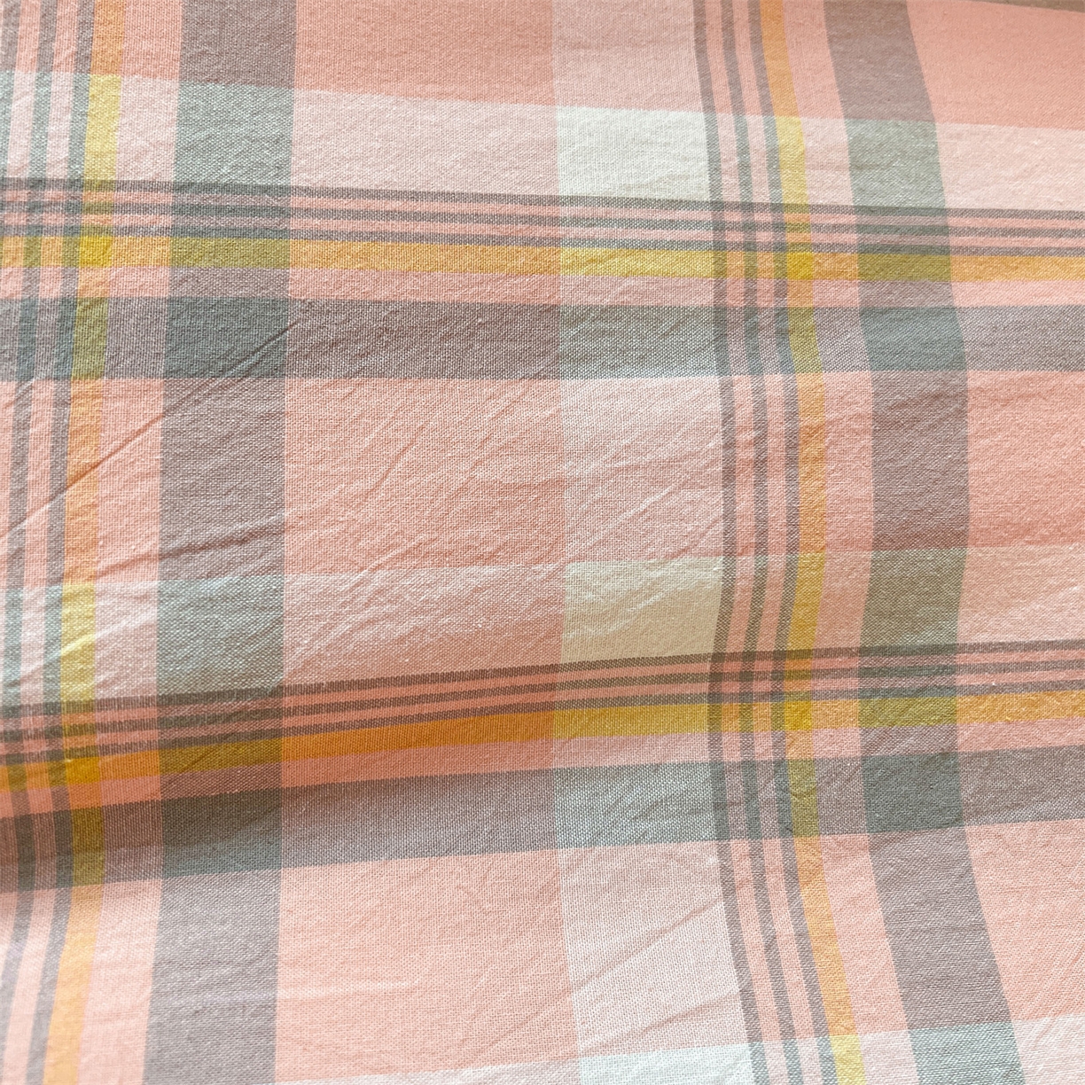 91家纺网 家纺一手货源 找家纺 恒爱家纺 2025新款学生季全棉印花格子三件套 莫尼-玉