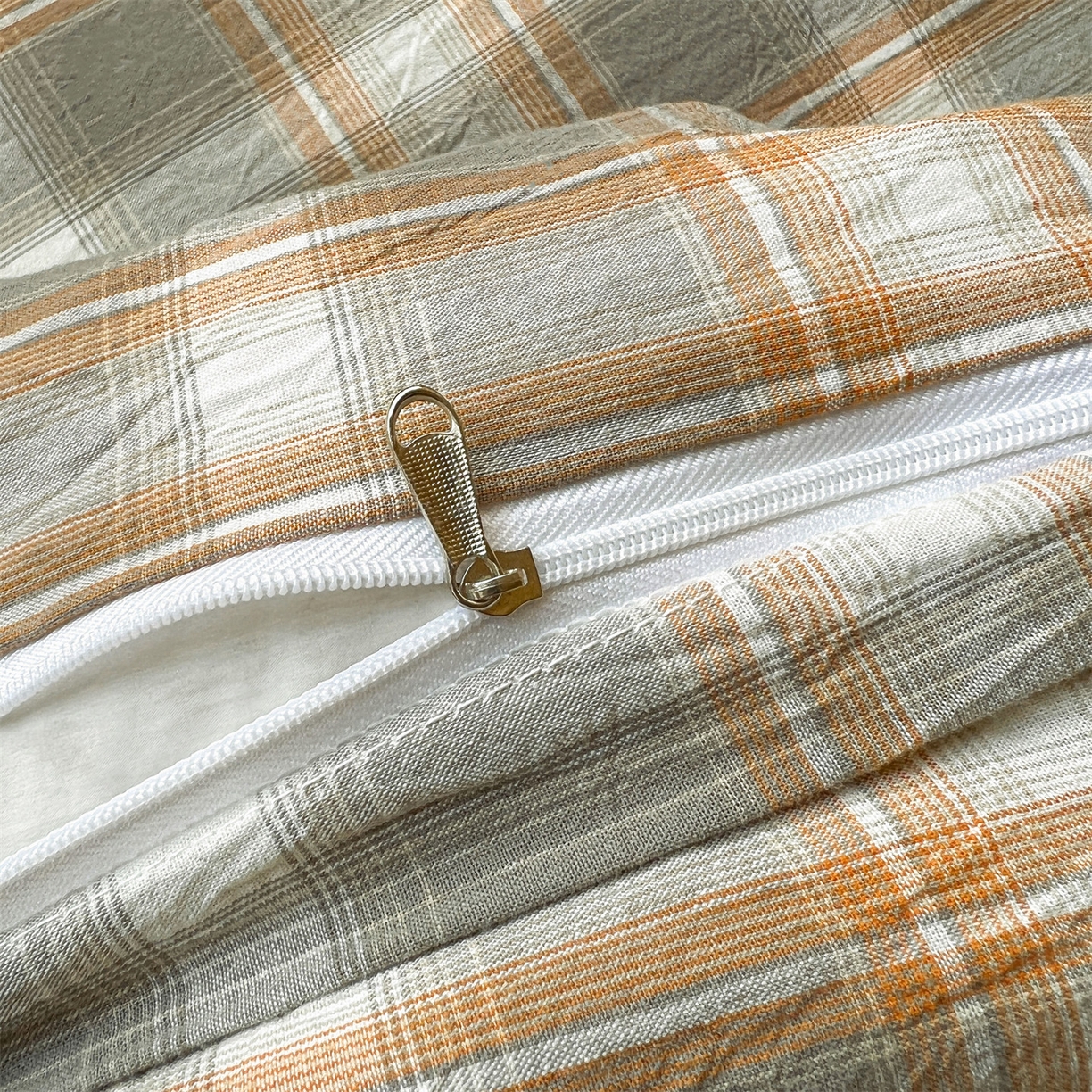 91家纺网 家纺一手货源 找家纺 恒爱家纺 2025新款学生季全棉印花格子三件套 诺卡