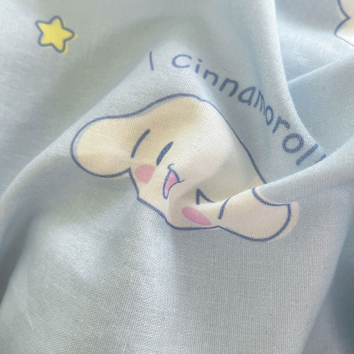 91家纺网 家纺一手货源 找家纺 （总）蓝邻家纺 2025年新款全棉纯棉双层纱三丽鸥刺绣学生宿舍三件套四件套系列