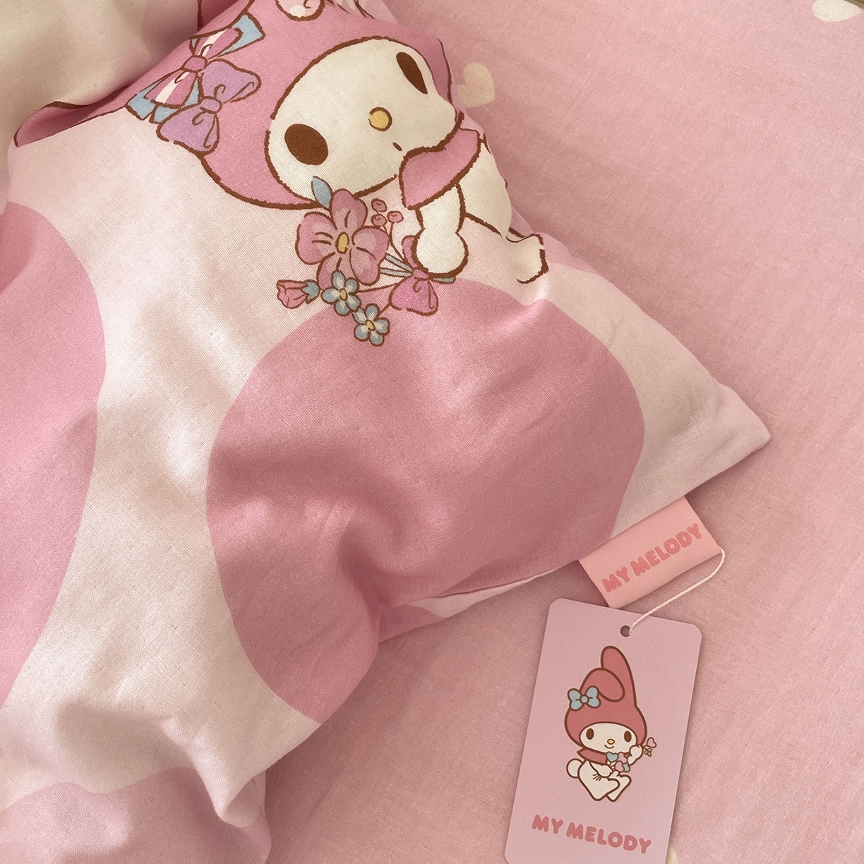 91家纺网 家纺一手货源 找家纺 （总）蓝邻家纺 2025年新款全棉纯棉双层纱三丽鸥刺绣四件套系列