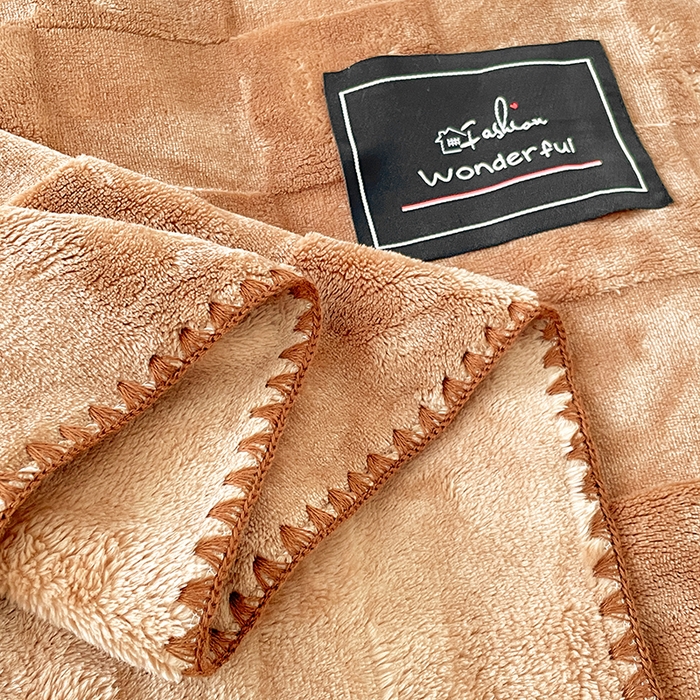 91家纺网 家纺一手货源 找家纺 楼兰公主 2025新款天鹅绒毛毯系列 深咖