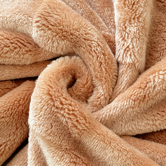 91家纺网 家纺一手货源 找家纺 楼兰公主 2025新款天鹅绒毛毯系列 深咖