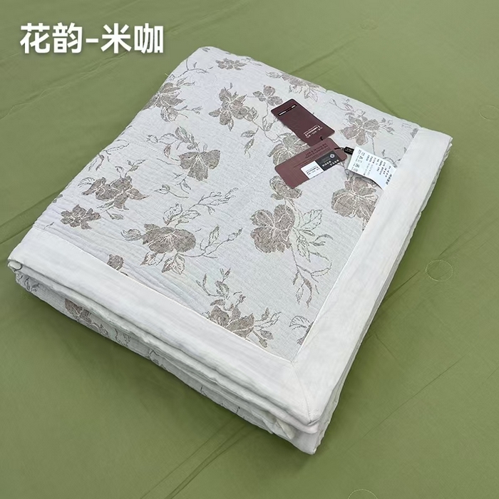 91家纺网 家纺一手货源 找家纺 （总）鲁爱家纺供货2025新款棉麻手包边夏被（纯跑量）