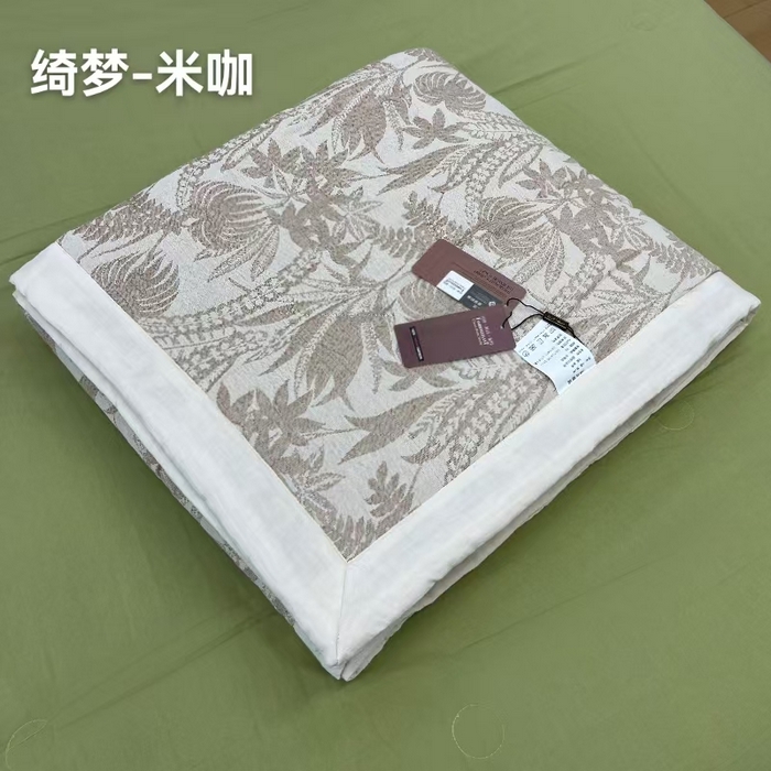 91家纺网 家纺一手货源 找家纺 （总）鲁爱家纺供货2025新款棉麻手包边夏被（纯跑量）