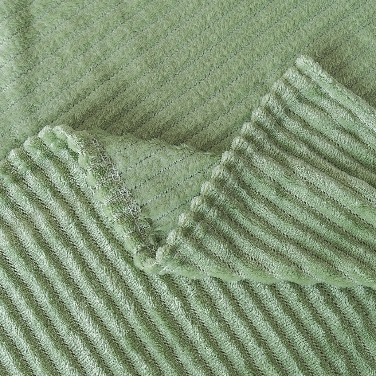 91家纺网 家纺一手货源 找家纺 （总）楼兰公主 2025新款小抽条纯色双面绒毛毯