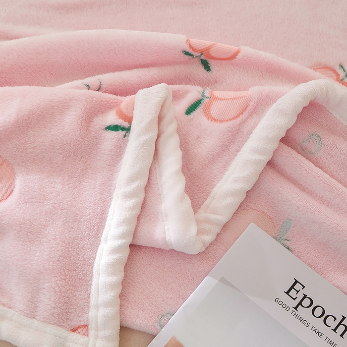 91家纺网 家纺一手货源 找家纺 楼兰公主 2025新款云朵绒单毛毯 蜜桃粉