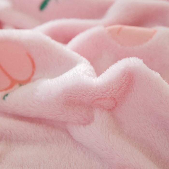 91家纺网 家纺一手货源 找家纺 楼兰公主 2025新款云朵绒单毛毯 蜜桃粉