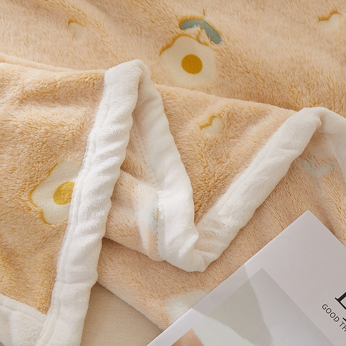 91家纺网 家纺一手货源 找家纺 楼兰公主 2025新款云朵绒单毛毯 小黄花