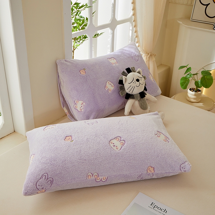 91家纺网 家纺一手货源 找家纺 楼兰公主 2025新款云朵绒单毛毯 小兔紫