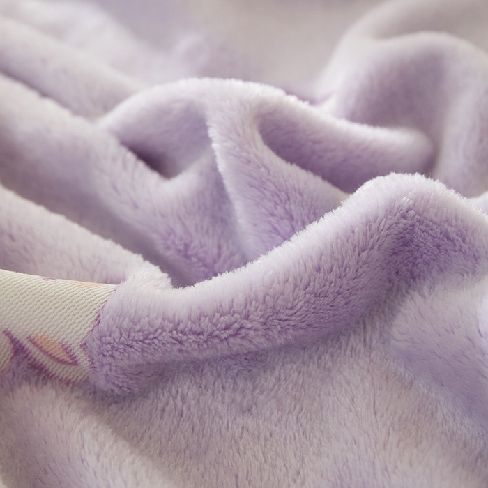 91家纺网 家纺一手货源 找家纺 楼兰公主 2025新款云朵绒单毛毯 小兔紫
