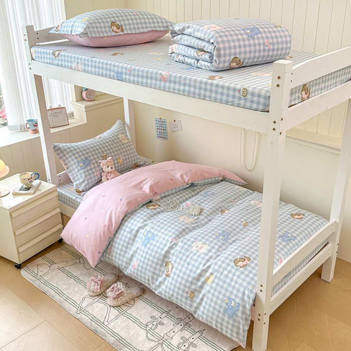 91家纺网 家纺一手货源 找家纺 （总）2025新款学生宿舍全棉三件套