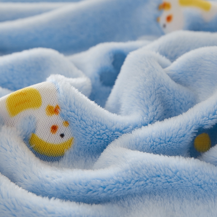 91家纺网 家纺一手货源 找家纺 楼兰公主 2025新款云朵绒单毛毯 鸭子蓝