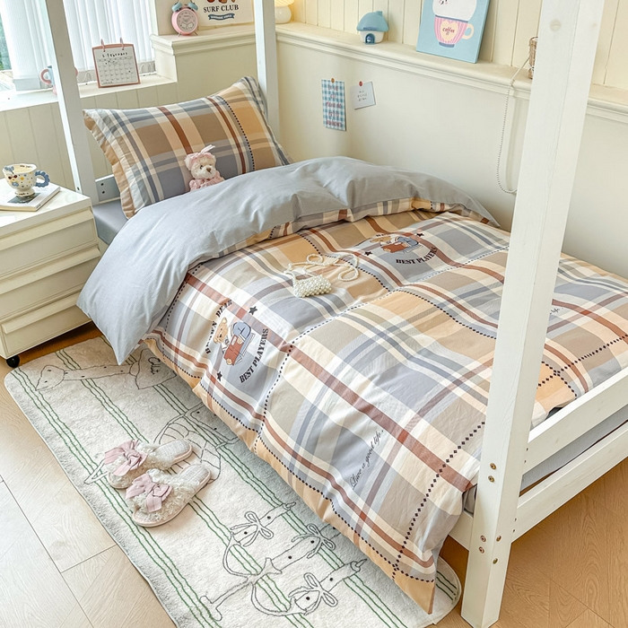 91家纺网 家纺一手货源 找家纺 （总）2025新款学生宿舍全棉三件套