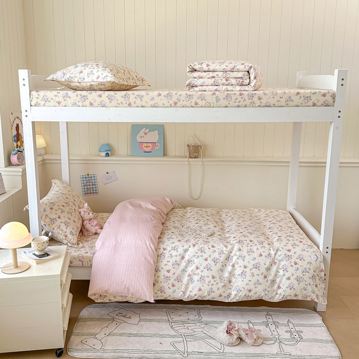 91家纺网 家纺一手货源 找家纺 2025新款学生宿舍全棉三件套 艾茉莉