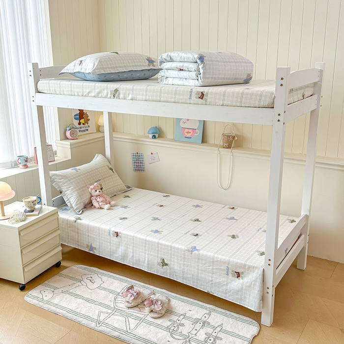 91家纺网 家纺一手货源 找家纺 2025新款学生宿舍全棉三件套 比利熊