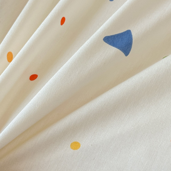 91家纺网 家纺一手货源 找家纺 2025新款学生宿舍全棉三件套 彩点小象