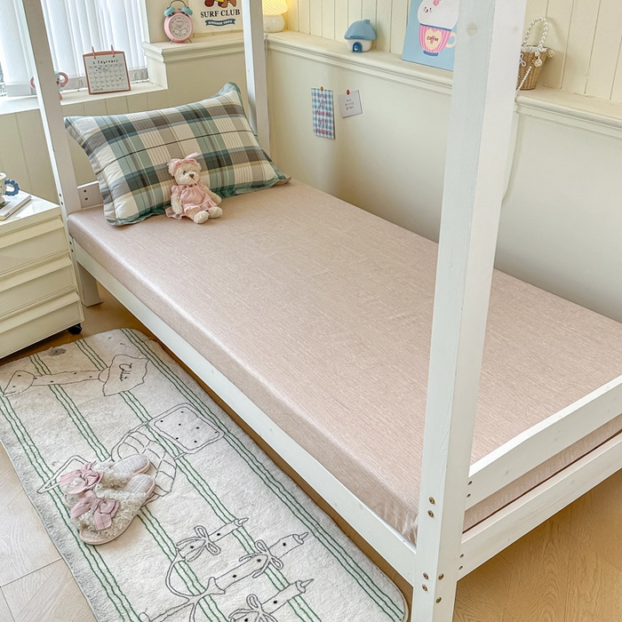 91家纺网 家纺一手货源 找家纺 2025新款学生宿舍全棉三件套 格兰德-咖