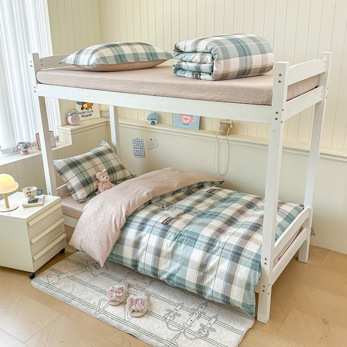 91家纺网 家纺一手货源 找家纺 2025新款学生宿舍全棉三件套 格兰德-咖