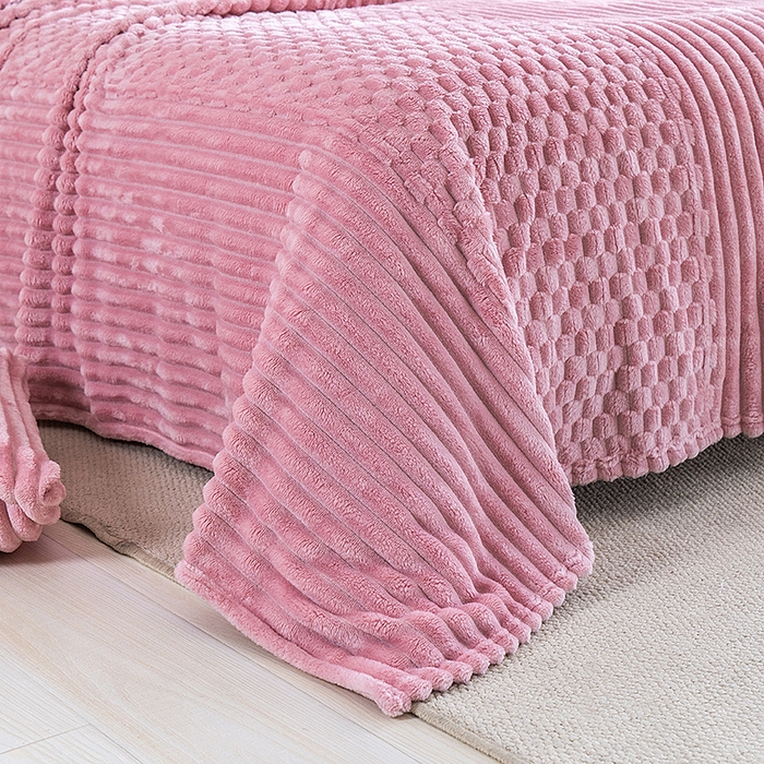 91家纺网 家纺一手货源 找家纺 楼兰公主 2025新款金龟绒多功能毛毯 金龟绒-粉