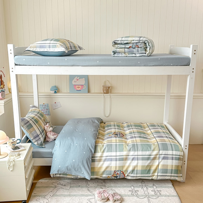 91家纺网 家纺一手货源 找家纺 2025新款学生宿舍全棉三件套 杰米熊