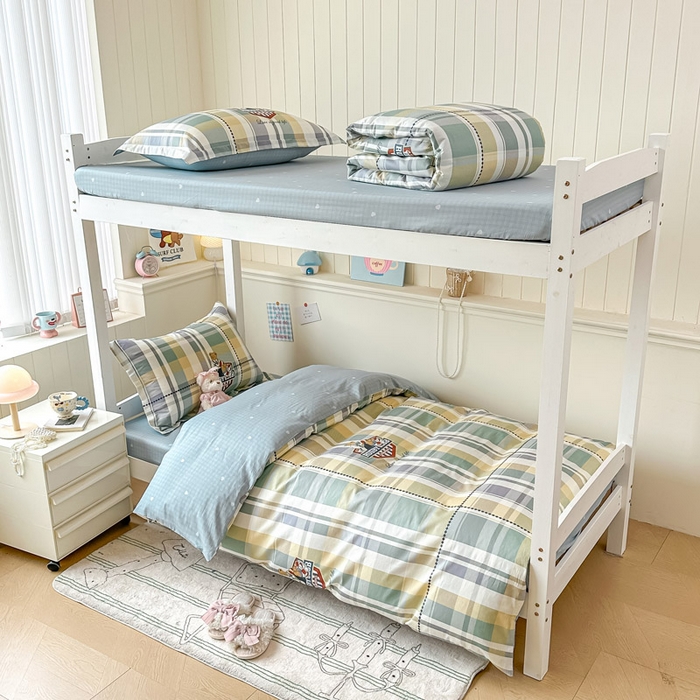 91家纺网 家纺一手货源 找家纺 2025新款学生宿舍全棉三件套 杰米熊