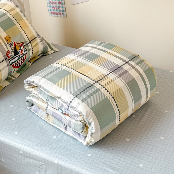 91家纺网 家纺一手货源 找家纺 2025新款学生宿舍全棉三件套 杰米熊