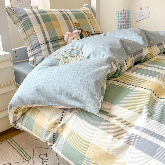 91家纺网 家纺一手货源 找家纺 2025新款学生宿舍全棉三件套 杰米熊