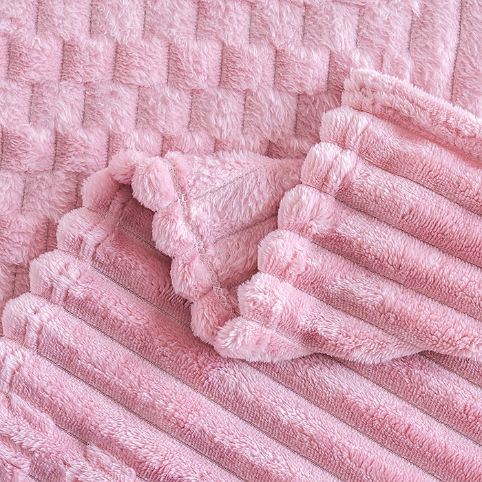 91家纺网 家纺一手货源 找家纺 楼兰公主 2025新款金龟绒多功能毛毯 金龟绒-粉