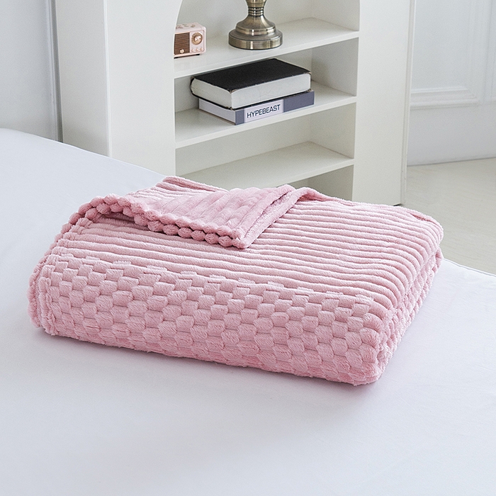 91家纺网 家纺一手货源 找家纺 楼兰公主 2025新款金龟绒多功能毛毯 金龟绒-粉