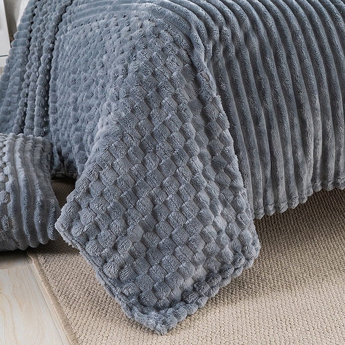 91家纺网 家纺一手货源 找家纺 楼兰公主 2025新款金龟绒多功能毛毯 金龟绒-湖蓝