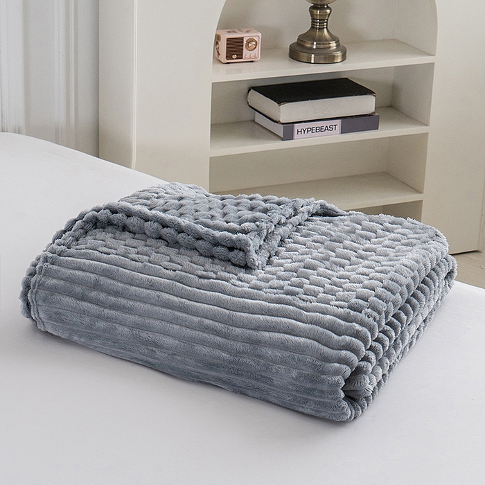 91家纺网 家纺一手货源 找家纺 楼兰公主 2025新款金龟绒多功能毛毯 金龟绒-湖蓝