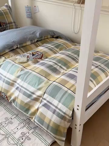 91家纺网 家纺一手货源 找家纺 2025新款学生宿舍全棉三件套 杰米熊