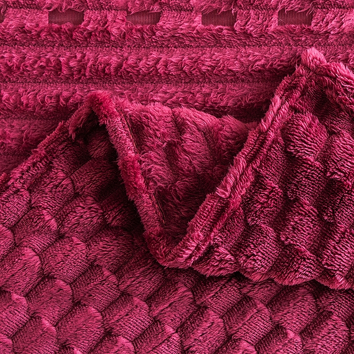 91家纺网 家纺一手货源 找家纺 楼兰公主 2025新款金龟绒多功能毛毯 金龟绒-酒红