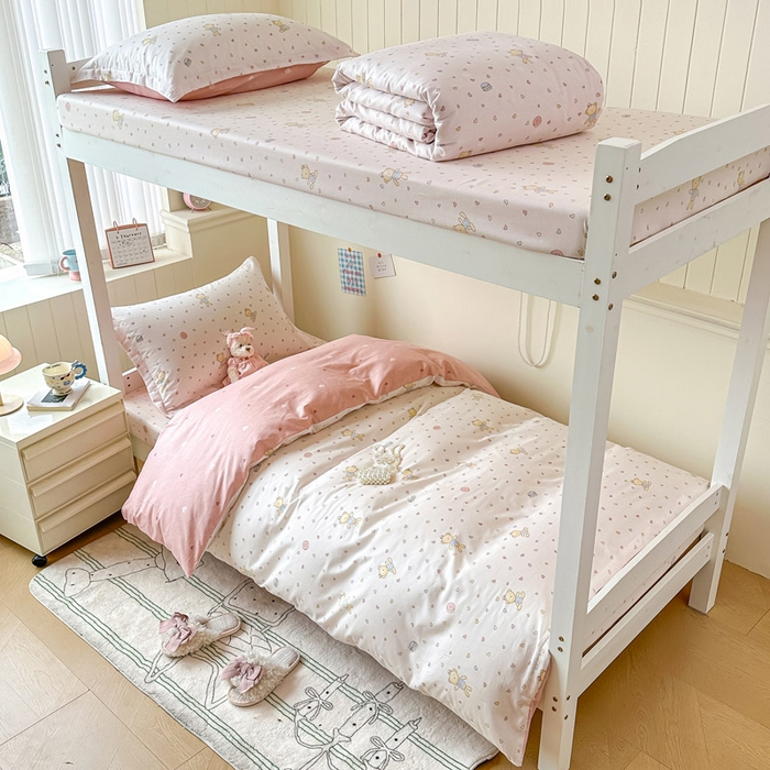 2025新款学生宿舍全棉三件套 泡泡小熊