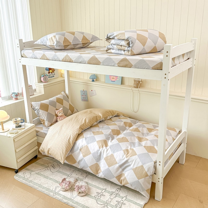 91家纺网 家纺一手货源 找家纺 2025新款学生宿舍全棉三件套 瑞吉斯