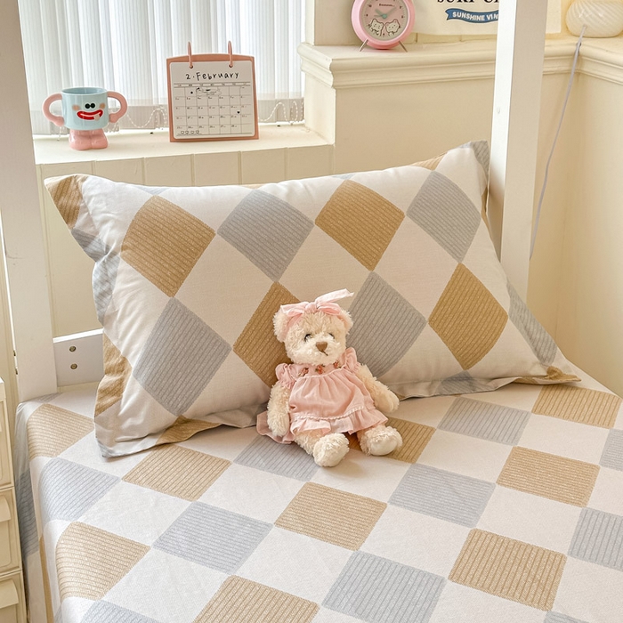 91家纺网 家纺一手货源 找家纺 2025新款学生宿舍全棉三件套 瑞吉斯