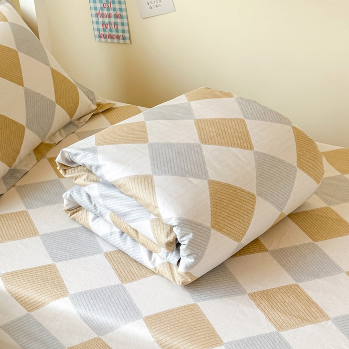 91家纺网 家纺一手货源 找家纺 2025新款学生宿舍全棉三件套 瑞吉斯