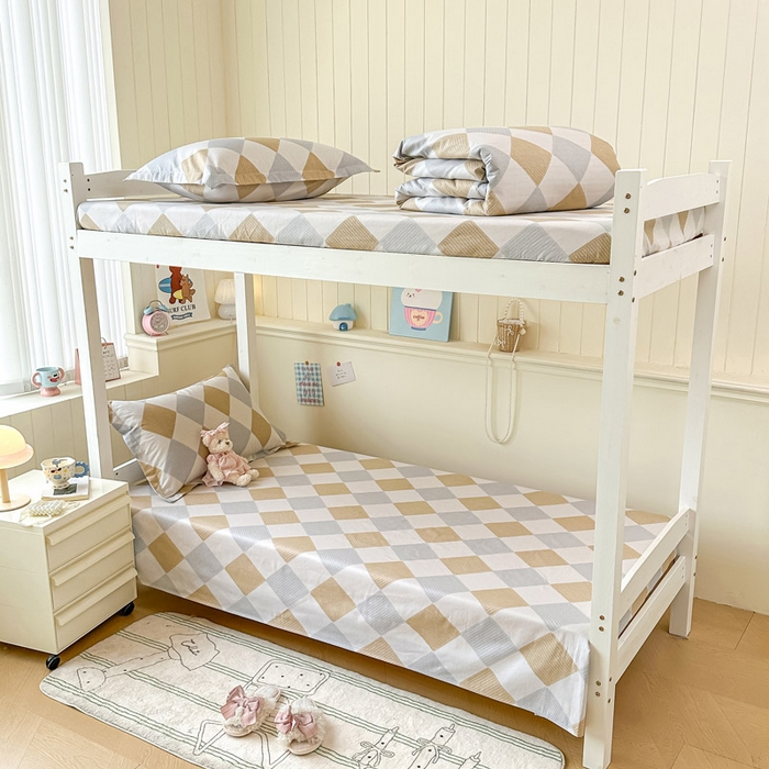 91家纺网 家纺一手货源 找家纺 2025新款学生宿舍全棉三件套 瑞吉斯