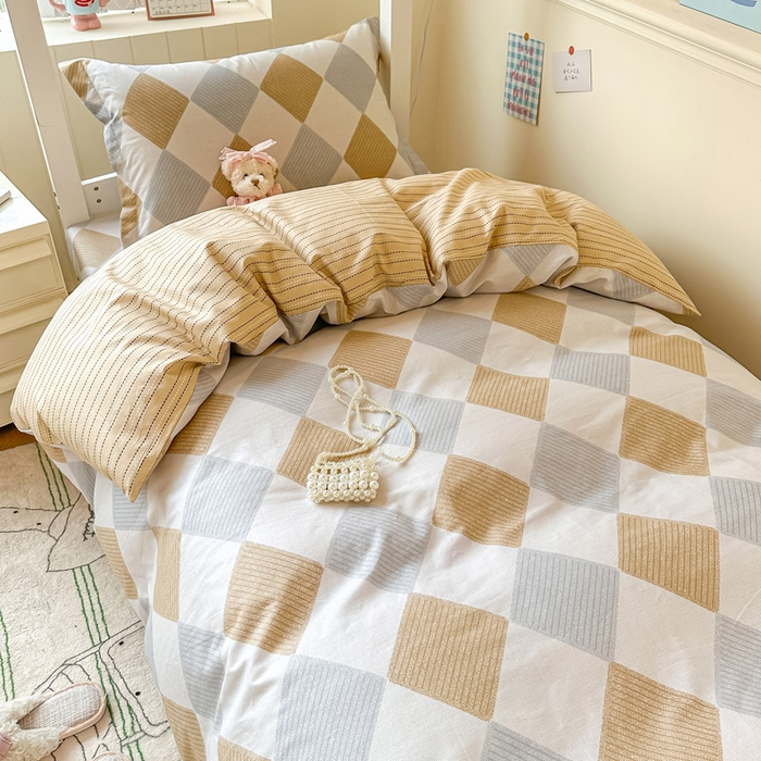 91家纺网 家纺一手货源 找家纺 2025新款学生宿舍全棉三件套 瑞吉斯